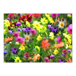 Floral Impressions Summer Solstice Party 5" X 7" Invitation Card