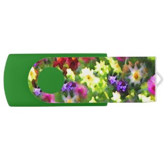 Floral Impressions Swivel USB 2.0 Flash Drive