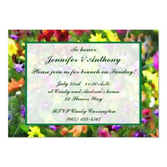 Floral Impressions Wedding Brunch 5x7 Paper Invitation Card