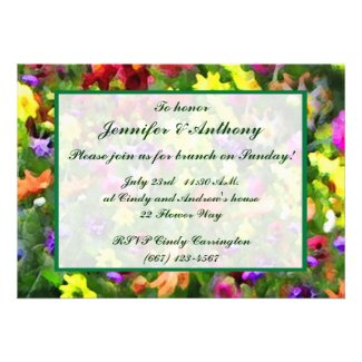 Floral Impressions Wedding Brunch Personalized Invitations