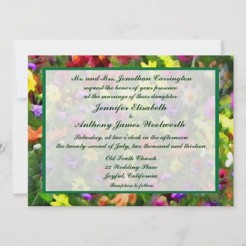 Floral Impressions Wedding zazzle_invitation