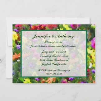 Floral Impressions Wedding Reception Personalized Invitation