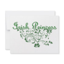 Floral Irish Princess invitations by the_princess_gallery Floral Irish Princess invitations