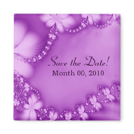Floral Jewel Purple, Save the Date! magnet