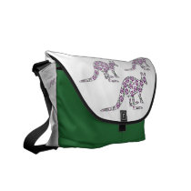 Floral Kangaroo Messenger Bag