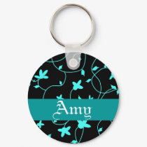 Floral Keychain - Personalize it! by colourfuldesigns Floral Keychain - Personalize it!