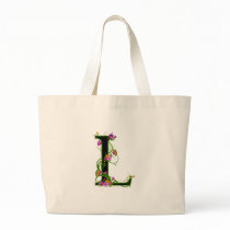 Floral L Canvas Bag