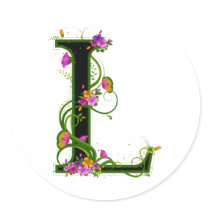 Floral L Stickers