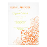 Floral Lace Bridal Shower Invitation | orange invitations