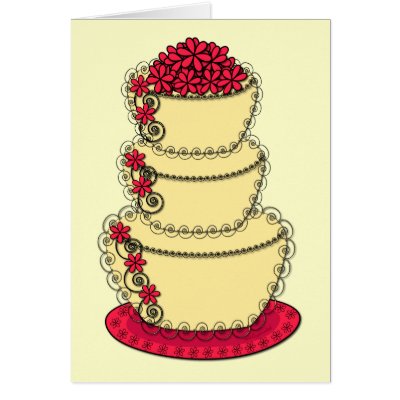 Floral Lace Buttercream Wedding Cake Card