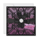 Floral Lace Invite with Diamond Bow