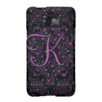 Floral Lace Purple Rose Monogram Samsung Case Samsung Galaxy Covers