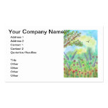 Floral Landscape Watercolor Business Cards