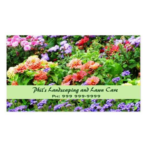 Floral Landscaping Business Card (front side)