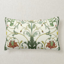 Floral Leaf Swirl Pillow