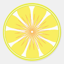 Floral Lemon Fruity Pattern stickers