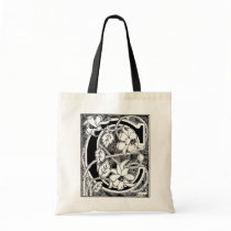 Floral Letter 'C' - Tote Bag by dchaddad Floral Letter 'C' - Tote Bag