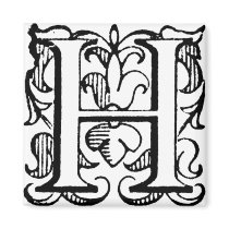 Floral Letter 'H' - Magnet by dchaddad Floral Letter 'H' - Magnet