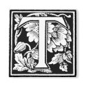 Floral Letter T - Magnet