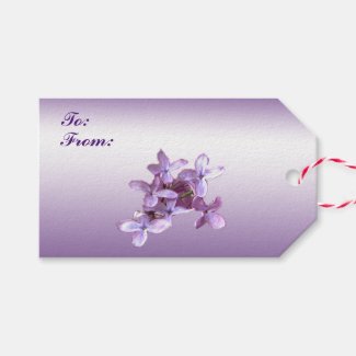 Floral Lilac Flowers Wedding Pack of Gift Tags