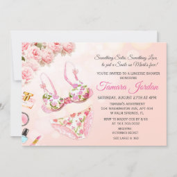 Floral Lingerie Shower Invitation Zazzle