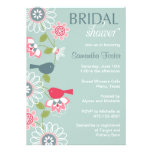 Floral Love Bird Bridal Shower Invitation invitations