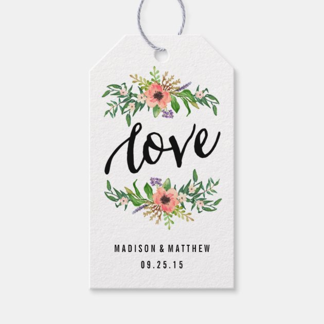 Floral Love | Wedding Gift Tags Pack Of Gift Tags