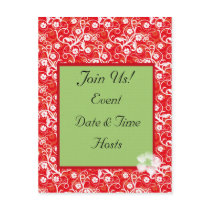 floral luau postcards by partypassion floral luau postcards