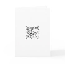 Floral M Notecard