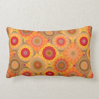 Floral Mandala Patchwork or Quilt Pattern Pillow