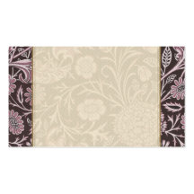 Floral Mauve and Chocolate Business Card Templates