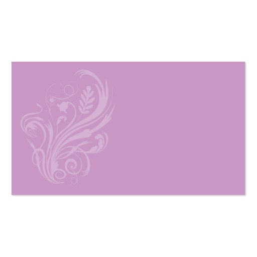 Floral mauve Business card (back side)
