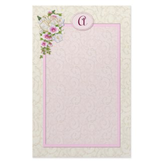 Floral Monogram - Customize stationery