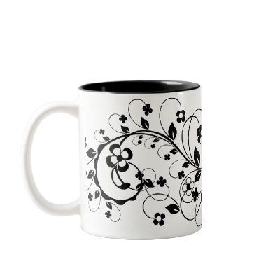 floral monogram mug by VioDeSign