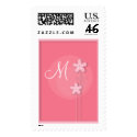 Floral Monogram Postage Stamp