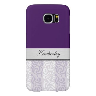 Floral Monogram Style Samsung Galaxy S6 Cases