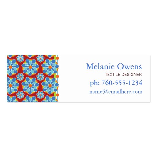 Floral Mosaic Business Cards (front side)