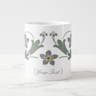 Floral Motif - Snack time Extra Large Mugs