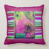 Floral n' Stripe Pillow pillows
