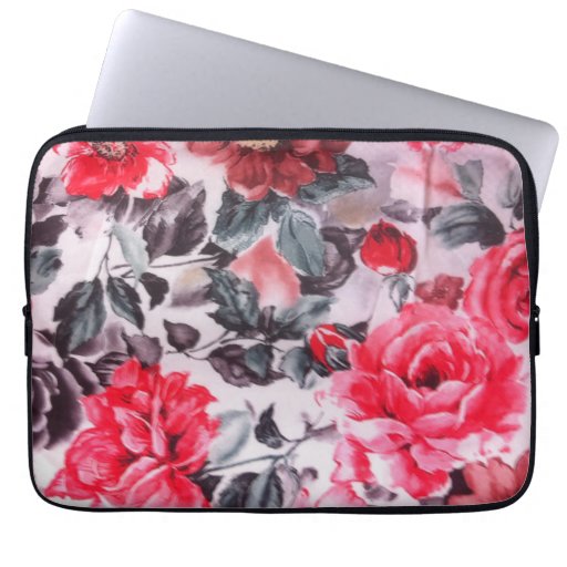 Floral Neoprene Laptop Sleeve 13 inch Zazzle