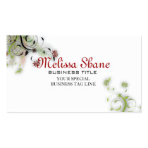 floral nostalgia pretty Business Card business cards