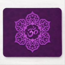 Floral Ohm Design (purple) Mousepads