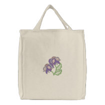 Floral Openwork Tote embroidered bags by Embroidery4U Floral Openwork Tote embroidered bags