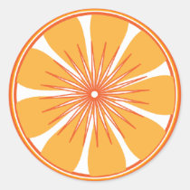 Floral Orange Fruity Pattern stickers