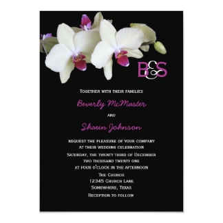 Tropical flowers wedding invites