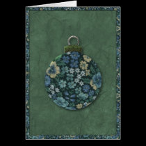 Floral Ornament Christmas Card cards