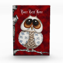 Floral Owl Customizable Award