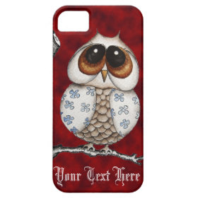 Floral Owl Red iPhone 5 Case