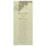 Floral Paisley Swirls Coffee Wedding Program Announcements