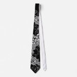 Floral Paisley White Black Stylish Wedding Tie ties